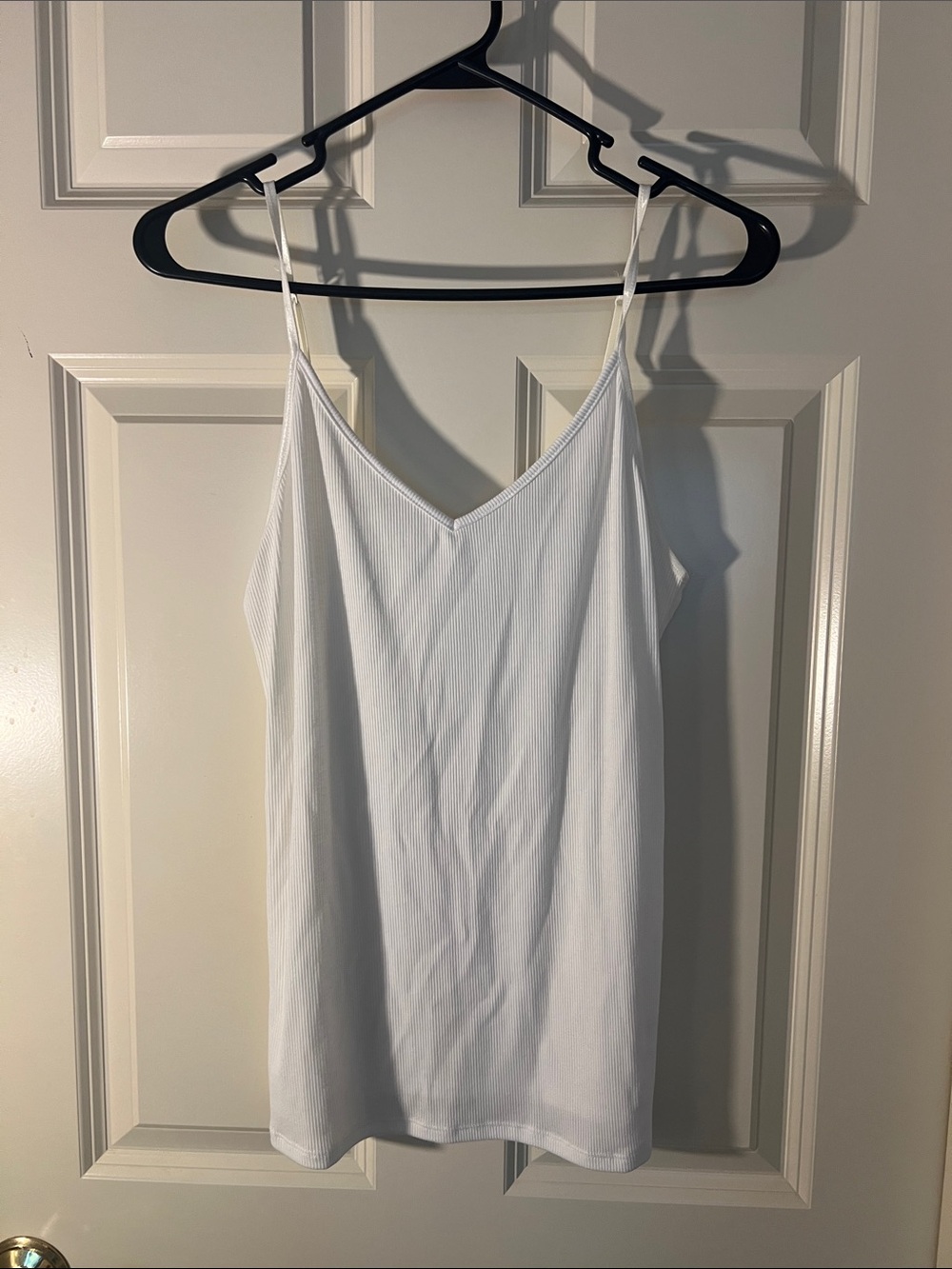 Merona White Ribbed V-Neck Cami